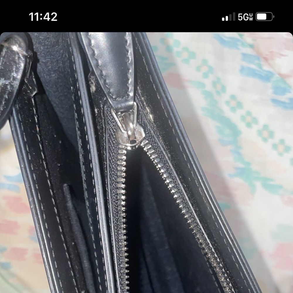 Balenciaga denim fabric & satin calf crossbody shoulder bag - Picture 5 of 7